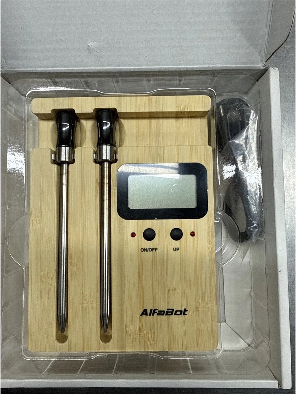 AlfaBot K1 Wireless Meat Thermometer Oven & Grill w/ Dual Probes BT APP Control